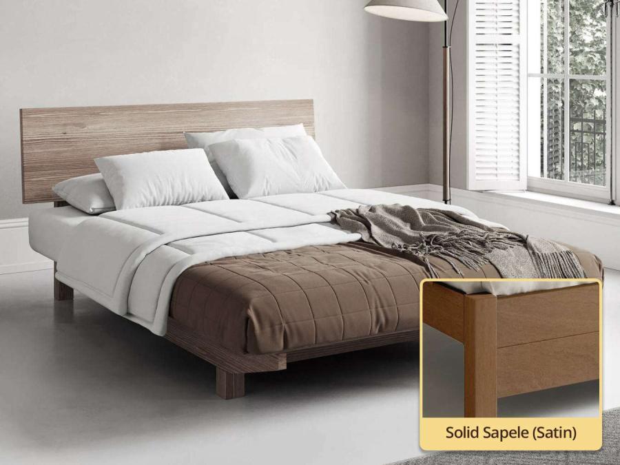 Floating Bed (Space Saver) Solid Sapele