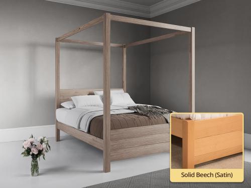 four poster bed summer Solid Beech (Satin)