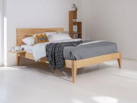 Kensington Bed in Solid Ash wood with tapered legs