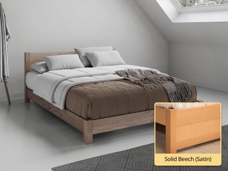 low tokyo bed Solid Beech (Satin)