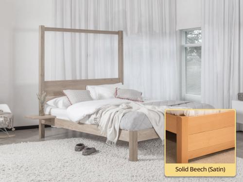 solid beech 4 poster platform bed frame