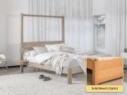 solid beech 4 poster platform bed frame