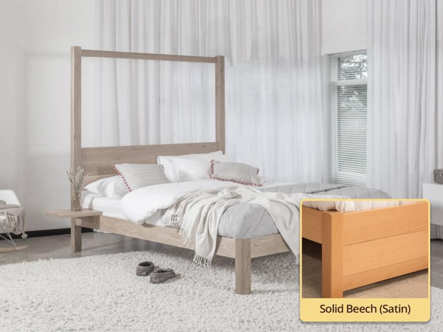solid beech 4 poster platform bed frame