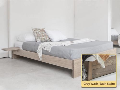 Enkel Bed (No Headboard) grey wash