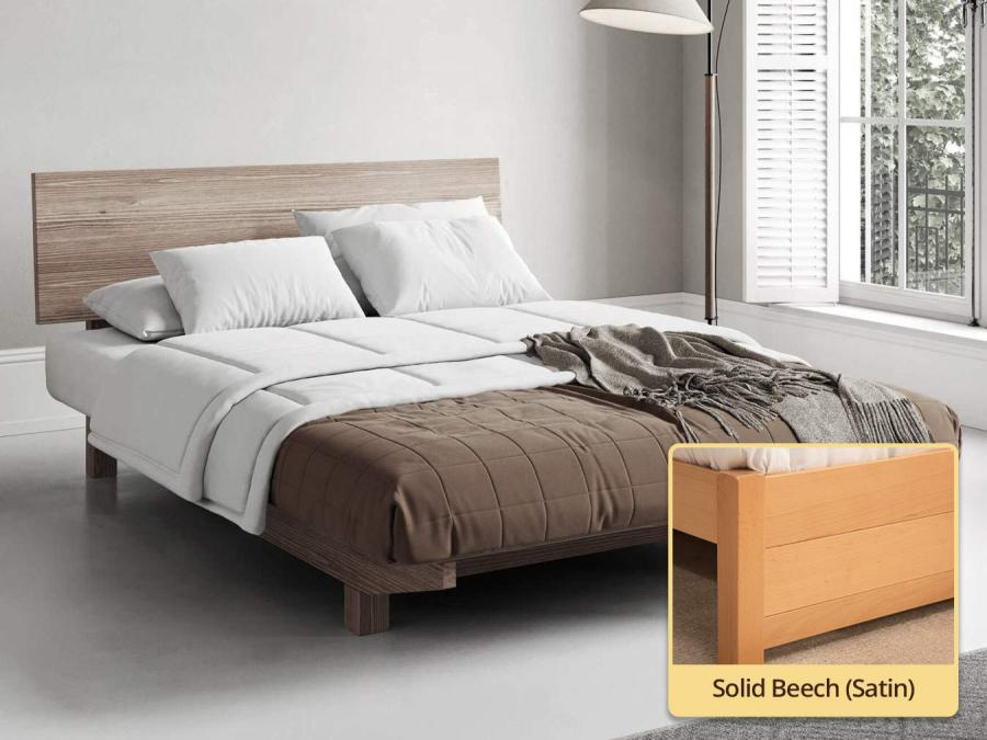 floating bed space saver Solid Beech (Satin)