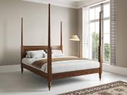 moroccan wooden four poster bed coffee bean finish