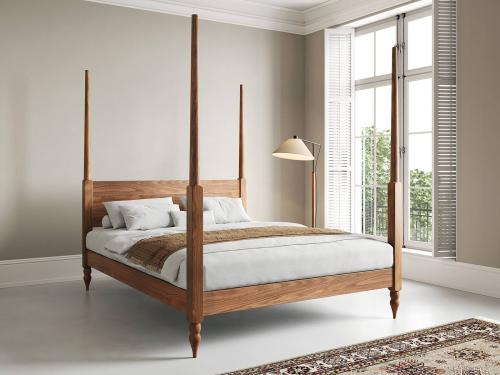 moroccan wooden four poster bed solid oak