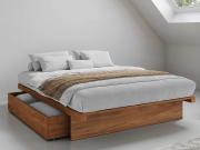solid oak japanese storage bed frame