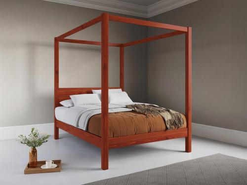 red four poster bed frame by get laid beds