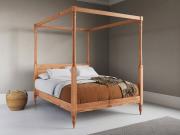 4 poster bed frame solid wood by get laid beds country design cinnamon finish