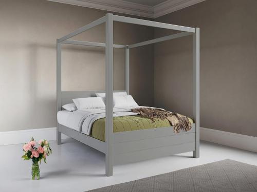grey four poster canopy bed frame by get laid beds