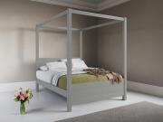 grey four poster canopy bed frame by get laid beds
