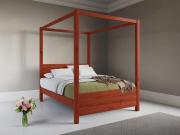 red four poster canopy bed frame summer design solid wood by get laid beds