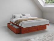 red wooden japanese storage bed frame by get laid beds