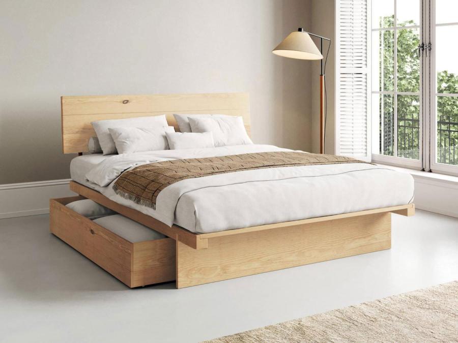 japanese storage bed in natural