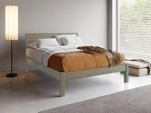kensington wooden grey wash bed