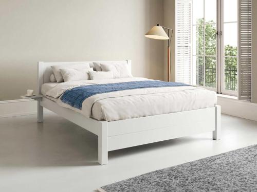 wooden london bed white colour by get laid beds