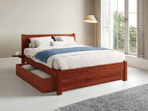 red wooden storage bed london design by get laid beds