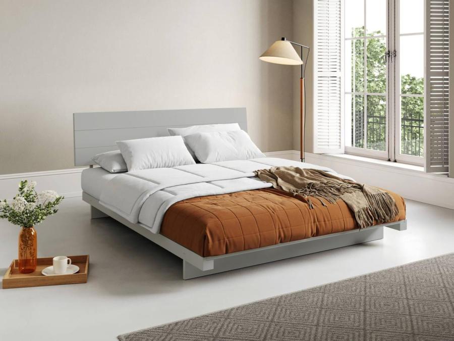 grey japanese low bed fuji design by get laid beds