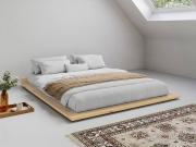 natural wood modern attic bed frame