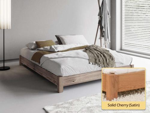 Low Platform Bed (No Headboard) solid cherry