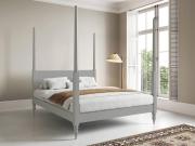 grey wooden four poster bed moroccan design by get laid beds