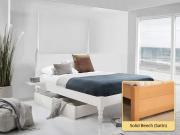 solid beech four poster platform bed frame by get laid beds