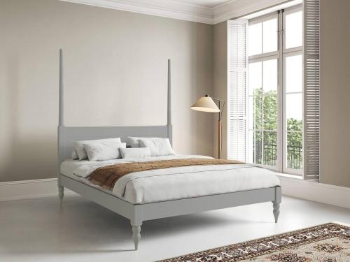 grey four poster platform bed frame moroccan design by get laid beds
