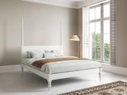 white moroccan four poster platform bed