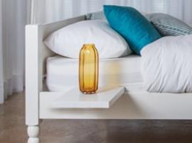 wooden floating shelf by get laid beds
