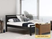 solid sapele wooden cambridge bed frame