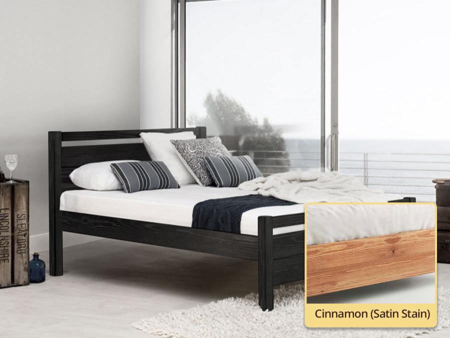 wooden cambridge bed frame cinnamon finish solid pine by get laid beds