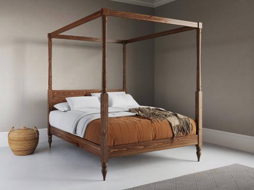 four poster wooden bed coffee bean colour by get laid beds