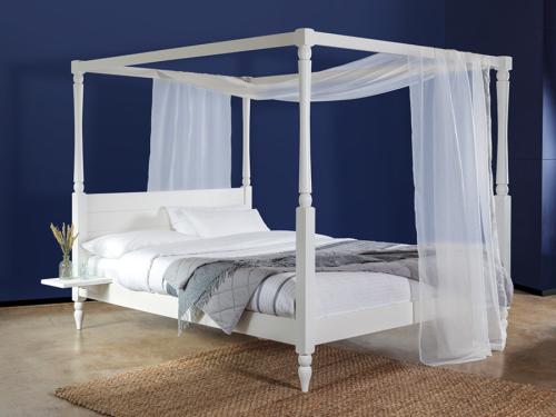 white wooden four poster country bed frame by get laid beds