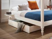 moroccan four poster storage bed frame with underbed storage box