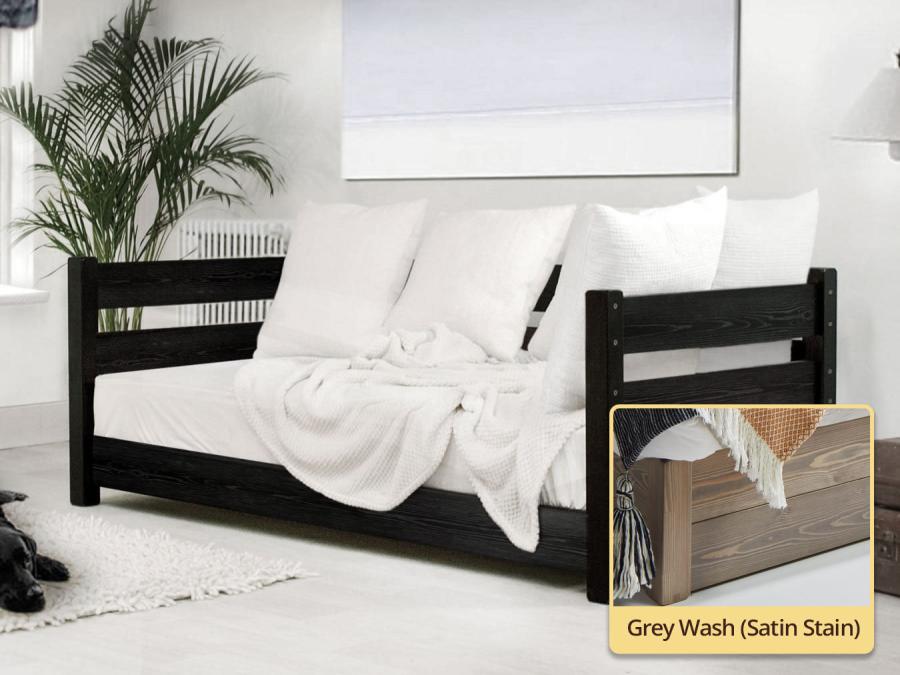 grey wash wooden day bed by get laid beds