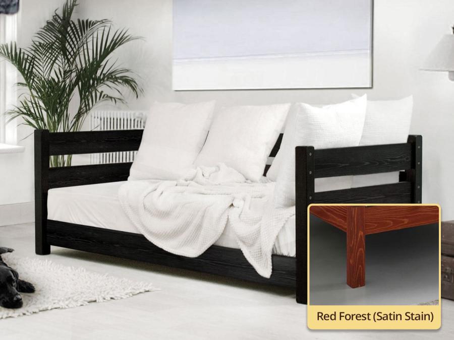 red modern day bed by get laid beds