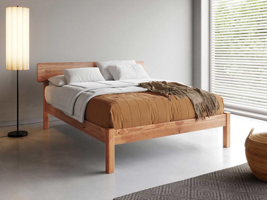 wooden beds deco cinnamon
