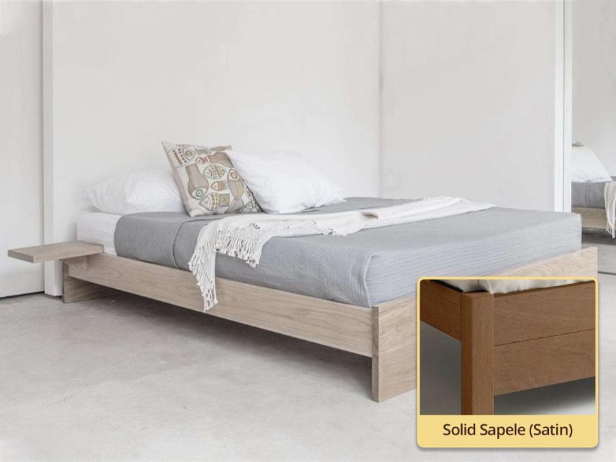 solid sapele platform bed enkel design