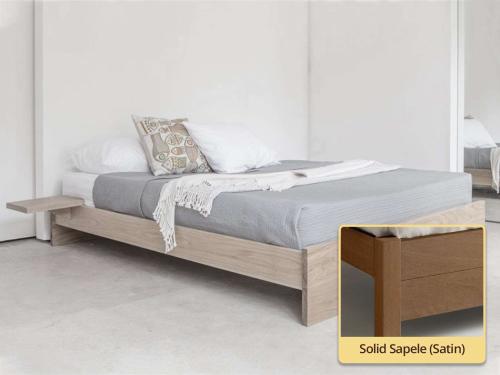 solid sapele platform bed enkel design