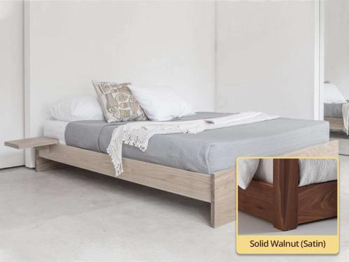 solid walnut platform bed enkel design