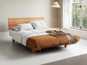 wooden space saver bed frame floating design