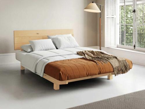 floating space saver untreated wood bed by get laid beds