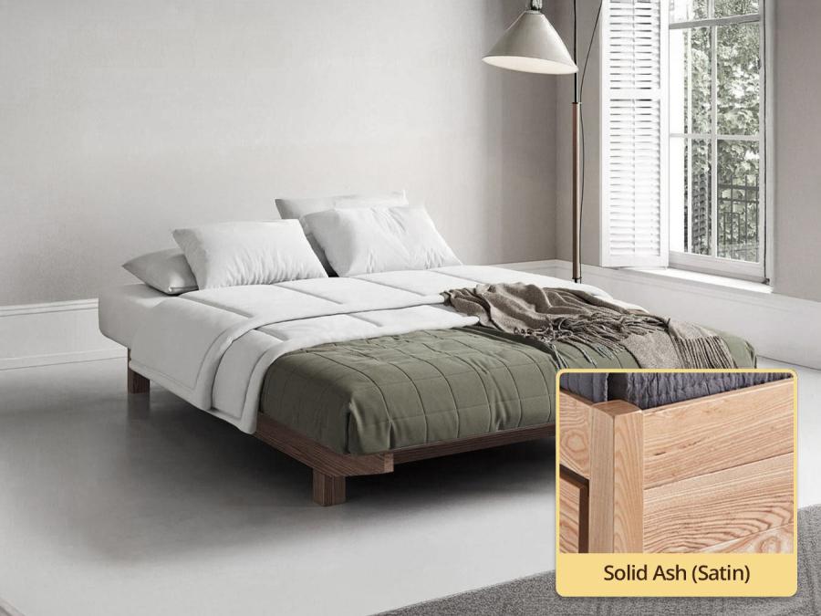 solid ash platform bed frame by get laid beds floating design