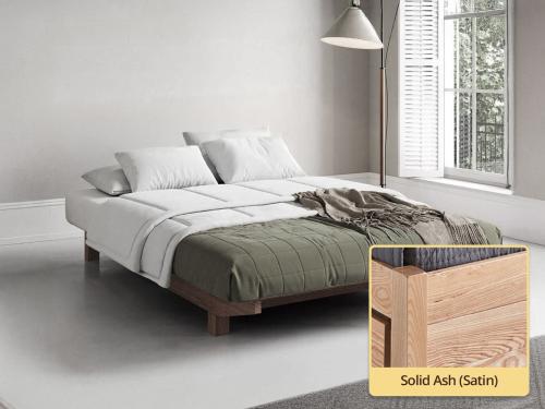 solid ash platform bed frame by get laid beds floating design