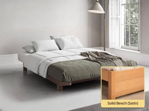 solid beech platform bed floating design by get laid beds
