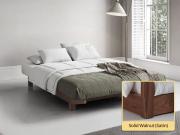 solid walnut wooden platform bed by get laid beds