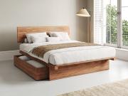 solid oak japanese bed with storage