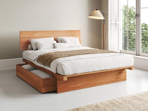 japanese storage bed in cinnamon