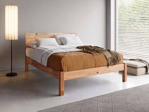 kensington wooden bed frame in cinnamon